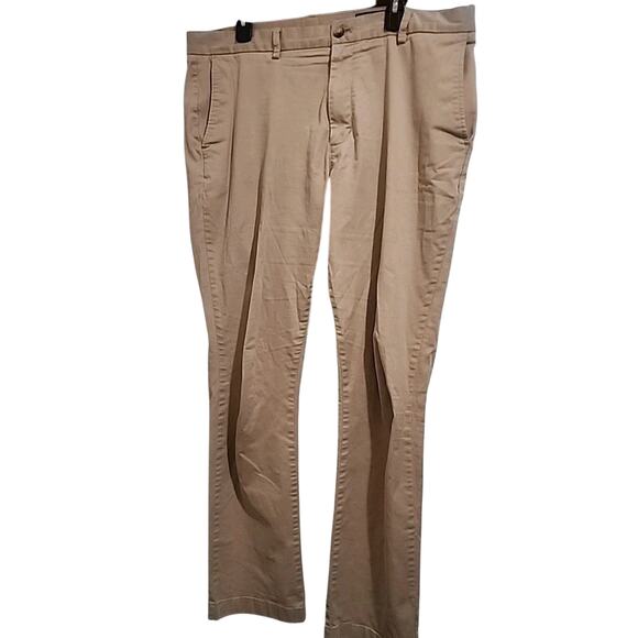 Vineyard Vines Stretch Slim Fit Breaker Pants Khaki Mens Size 38x34 Chino - Picture 2 of 8